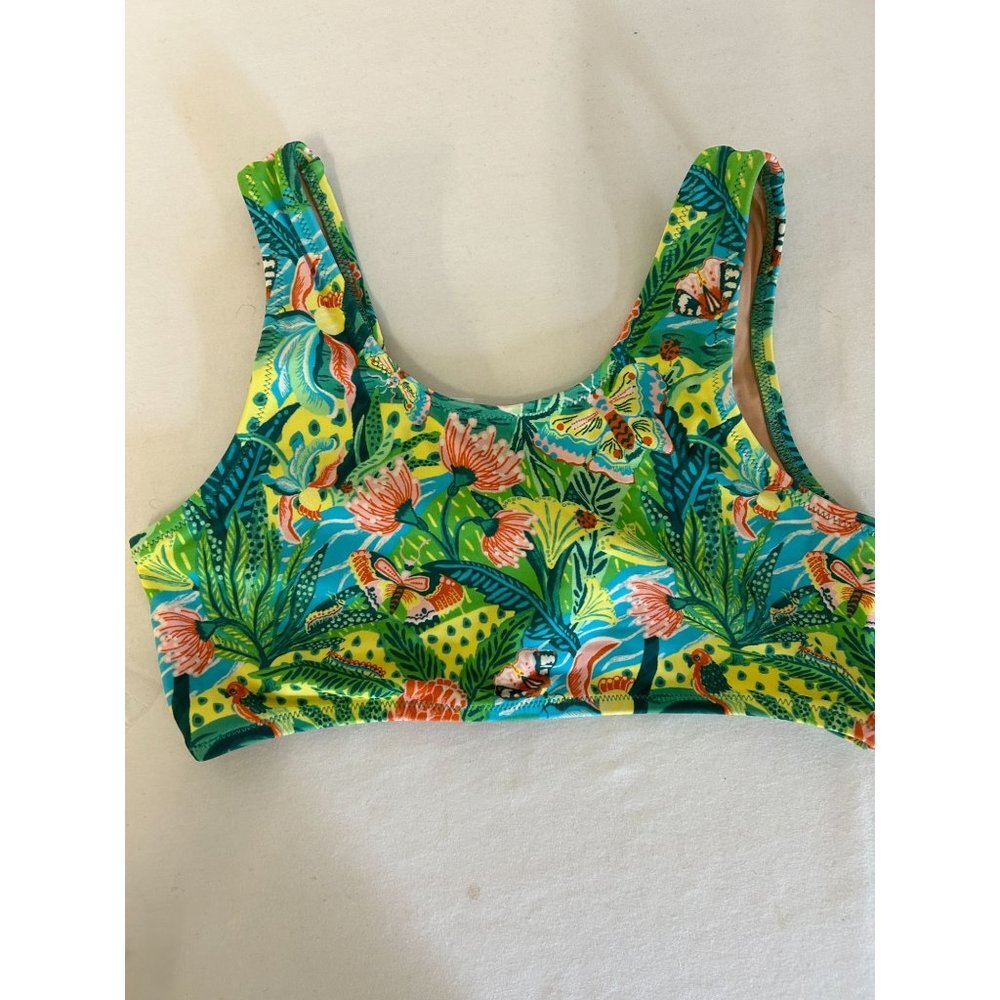 J Crew Girls' scoopneck top swimsuit with UPF 50, Size 14
